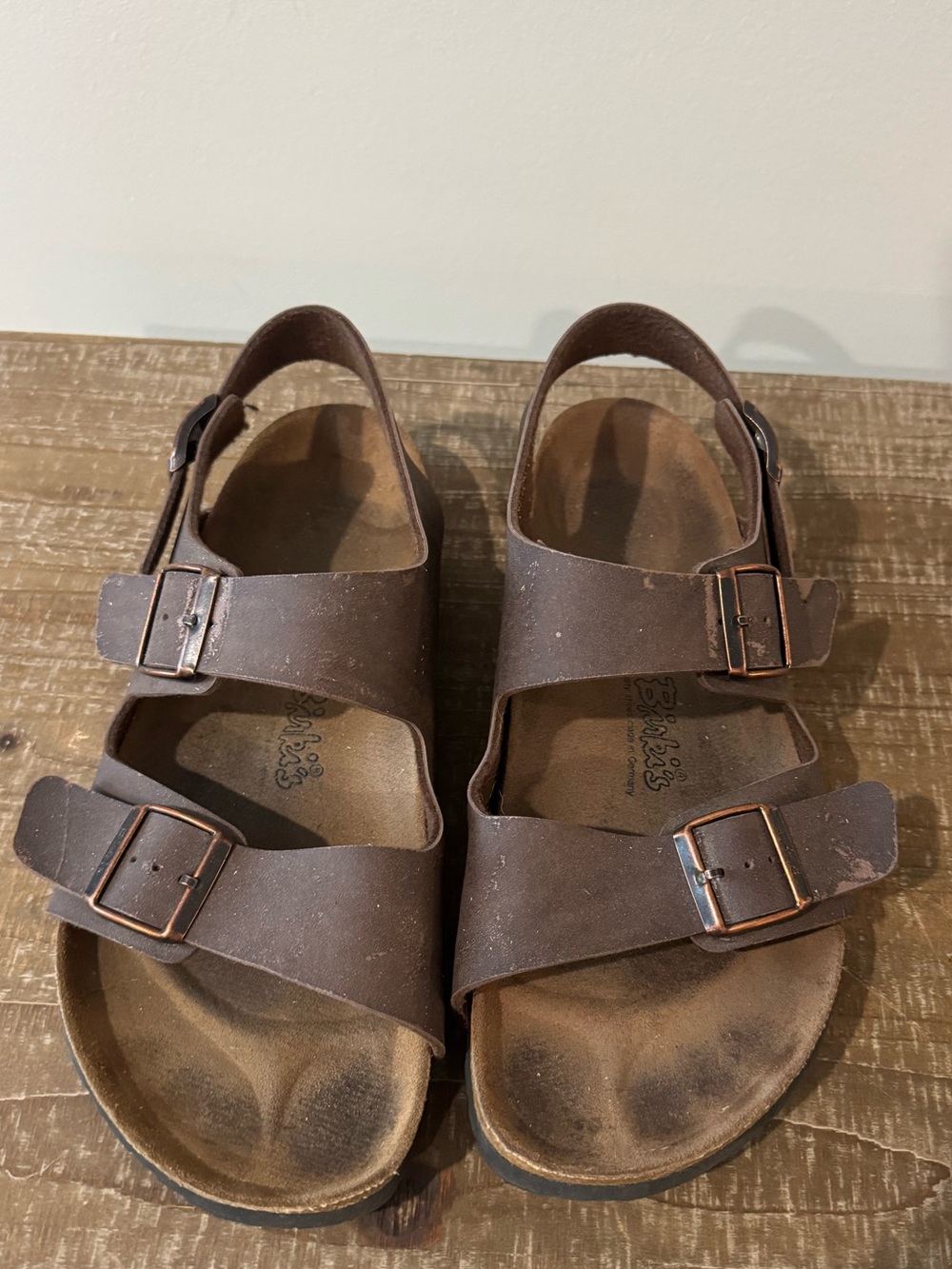 Men's Brown Two-Buckle Adjustable Birki’s by Birkenstock